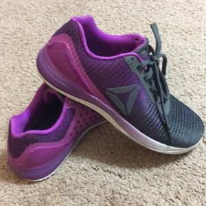 Purple and Gray Reebok Crossfit Shoes